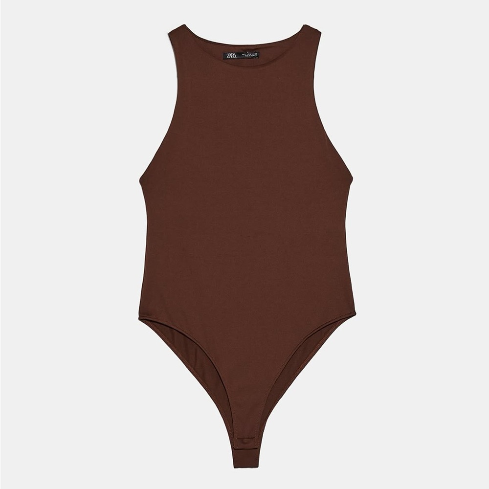 🤎 ZARA HALTER NECK BODYSUIT 🤎